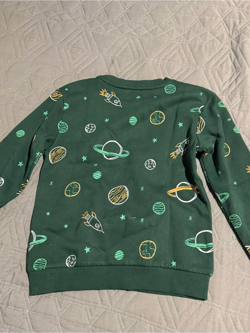 Tucker + Tate Forest Green Space-Print Long Sleeve Sweatshirt